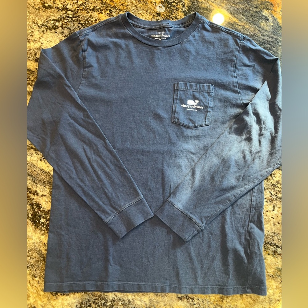 Vineyard Vines Navy Long Sleeve Tee